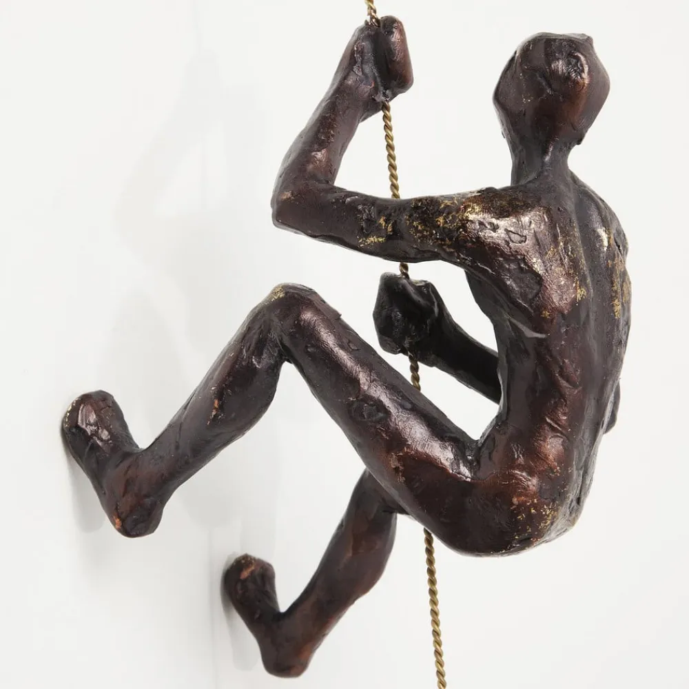 vægobjekt Climber Rope, polyresin, højde 51 cm, brun^KARE Hot