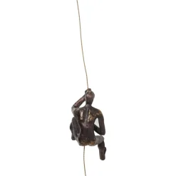 vægobjekt Climber Rope, polyresin, højde 51 cm, brun^KARE Hot