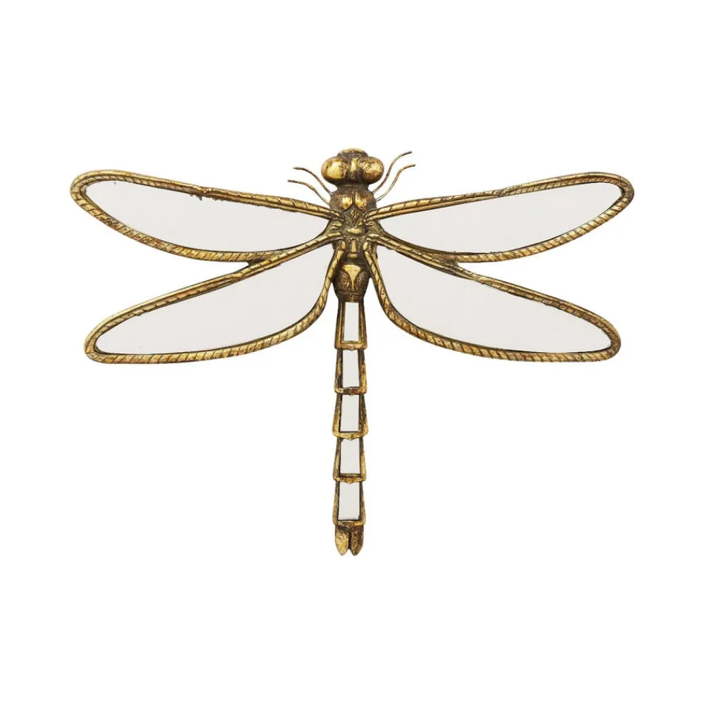 KARE vægobjekt Dragonfly Spejl, polyresin, glas, guld