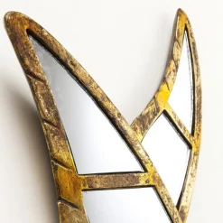 vægobjekt Hummingbird Mirror, polyresin, glas, guld^KARE Sale