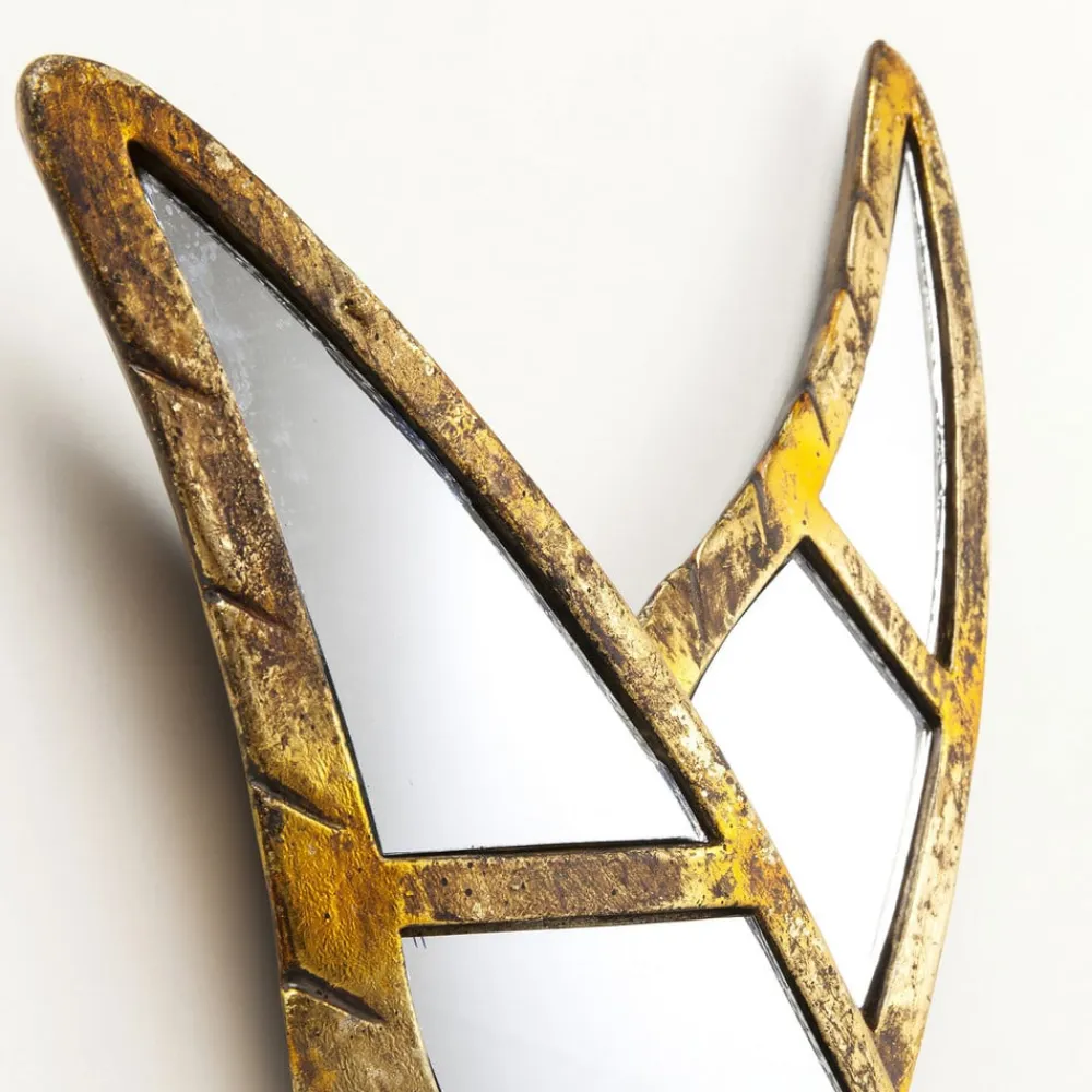 vægobjekt Hummingbird Mirror, polyresin, glas, guld^KARE Sale