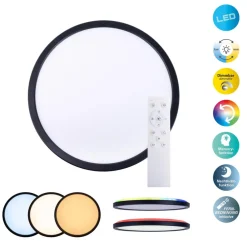 Näve Karl LED-loftslampe, CCT, RGB-baggrundsbelysning, Ø 54 cm