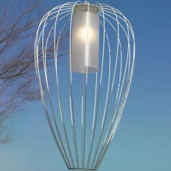 Karman Udendørs Pendellamper>Cell - bur-hængelampe, Ø55 cm, hvid