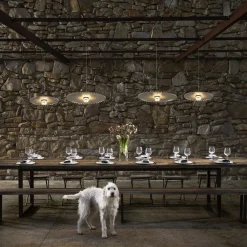 Karman Udendørs Pendellamper>Gonzaga LED-hængelampe, Ø 42 cm, hvid