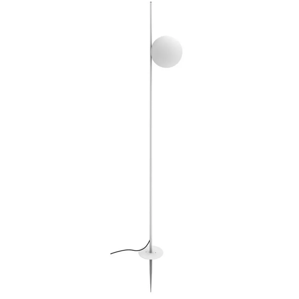 Karman lampe med jordspyd Atmosphere, hvid, 178 cm, plast
