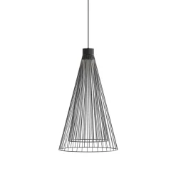 Karman Udendørs Pendellamper>udendørs LED-hængelampe Ikonika, sort, Ø 40 cm, IP55