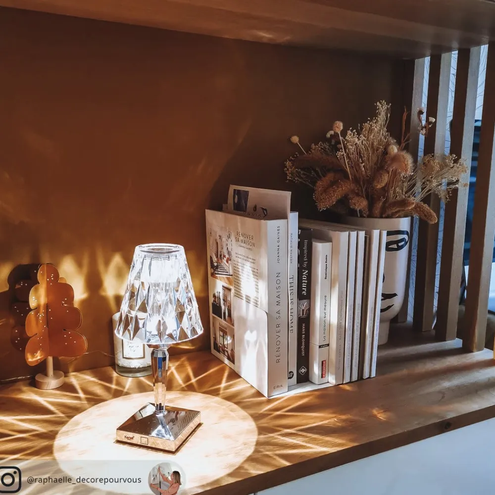 LED-bordlampe Batteri, 26 cm, kromfarvet, IP54^Kartell Outlet