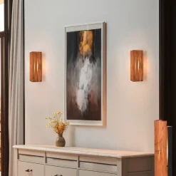 Karuni væglampe, naturlig, træ, metal, E14^Trio Lighting Sale