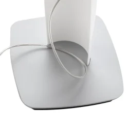 gulvlampe Shakti, sølv, hvid satineret, højde 200 cm^kdln Discount