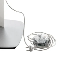 gulvlampe Shakti, sølv, hvid satineret, højde 200 cm^kdln Discount