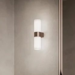 kdln væglampe Pastilla, bronze, højde 36 cm, glas