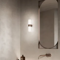 kdln væglampe Pastilla, bronze, højde 36 cm, glas