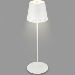 Briloner Kiki LED-bordlampe, hvid, IP44, 3.000K