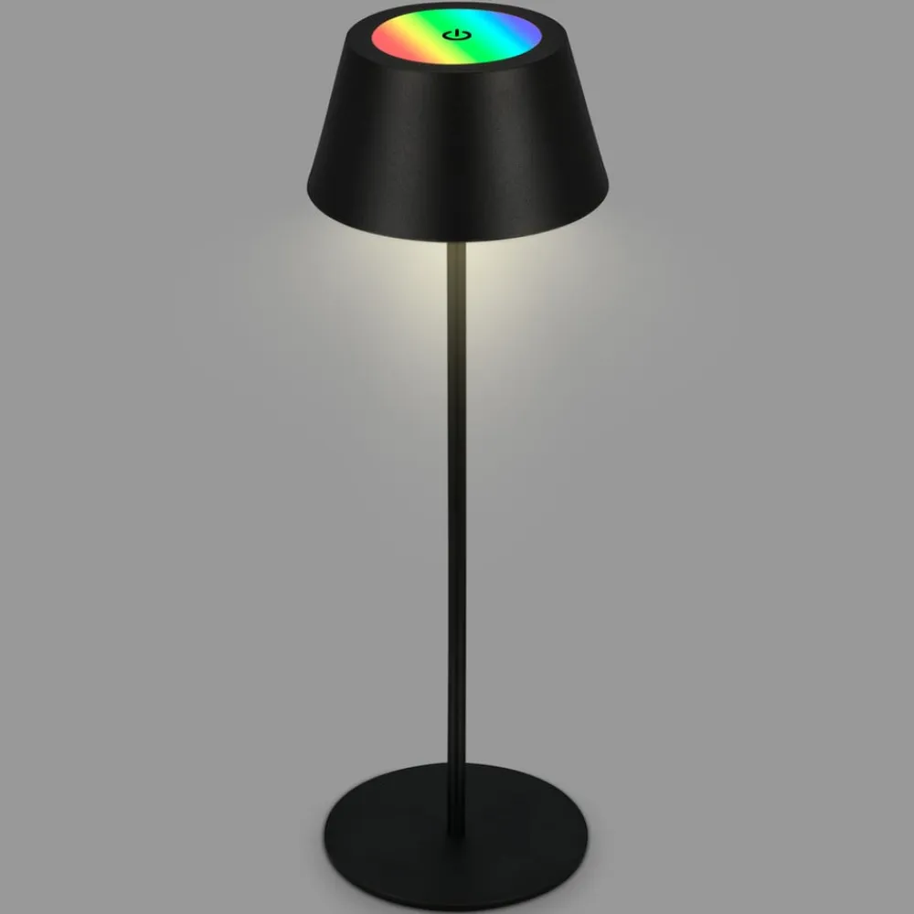 Briloner Terrassebelysning>Kiki LED-bordlampe, sort, IP44, 3.000 K, RGBW