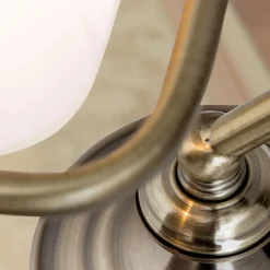 ORION Klassisk bank bordlampe Zora med glasskærm