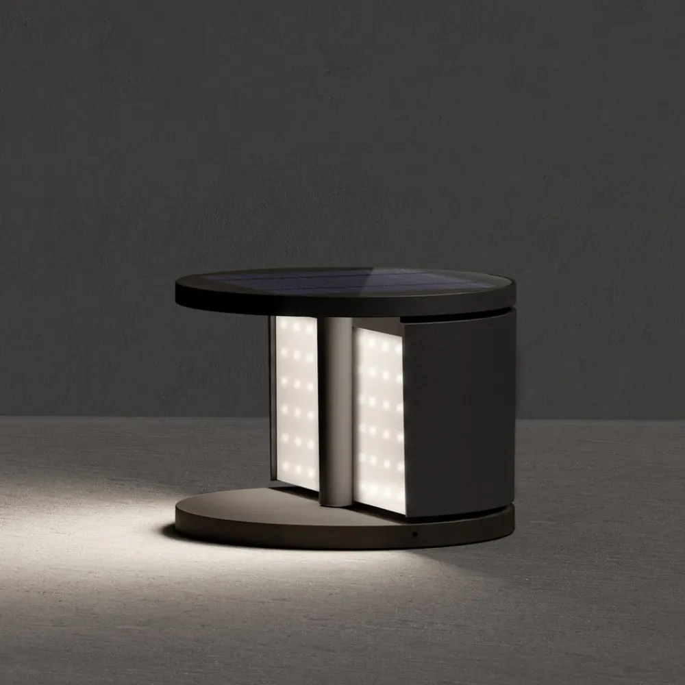 KLEWE Solcellelamper>LED solcellelampe SWING, antracit, Ø 20 cm IP65