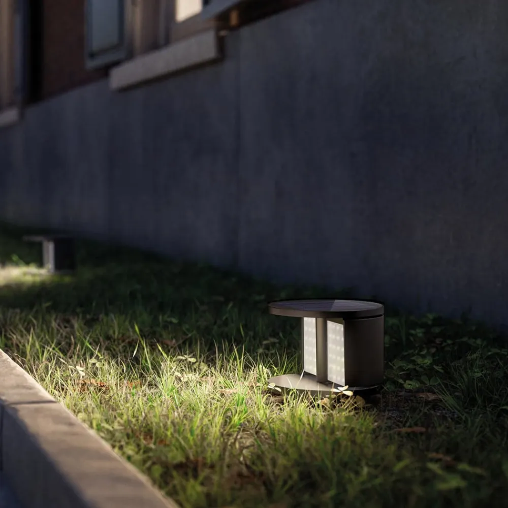 KLEWE Solcellelamper>LED solcellelampe SWING, antracit, Ø 20 cm IP65