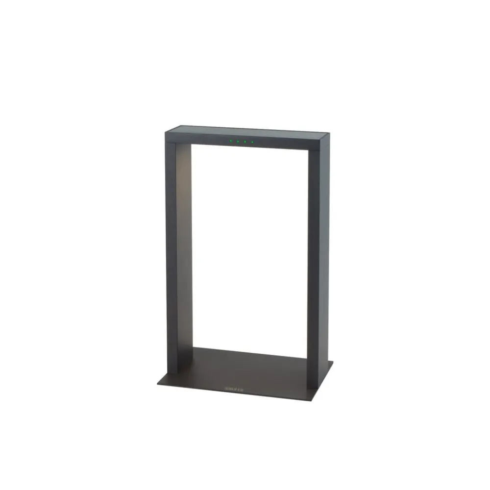 KLEWE LED-solcellelampe AXIS MINI, antracit, 40 cm, aluminium, IP65