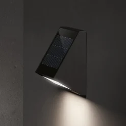 KLEWE LED-solcellelampe ECOSTEP, antracit, 17 cm, IP65