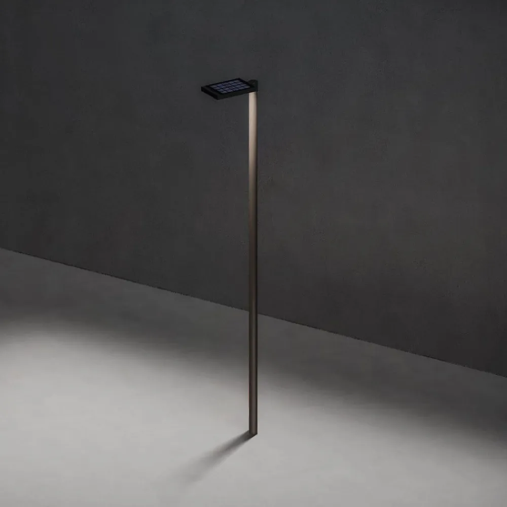 KLEWE LED-solcellelampe LINK uden stang, antracit, IP65