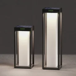 KLEWE LED-solcellelampe RADIA MINI MOON, antracit, 35 cm, IP65