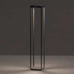 KLEWE Solcellelamper>LED-solcellelampe RADIA MEGA, antracit, 110 cm, aluminium IP65