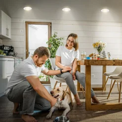 Klira indbygningslampe, hvid, Ø 9 cm, drejelig, 3 stk^Briloner