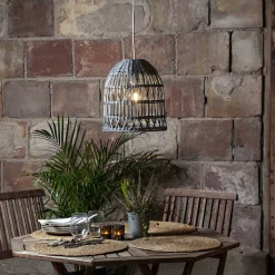 STAR TRADING Knute lampeskærm, uden fatning, Ø 30 cm, grå