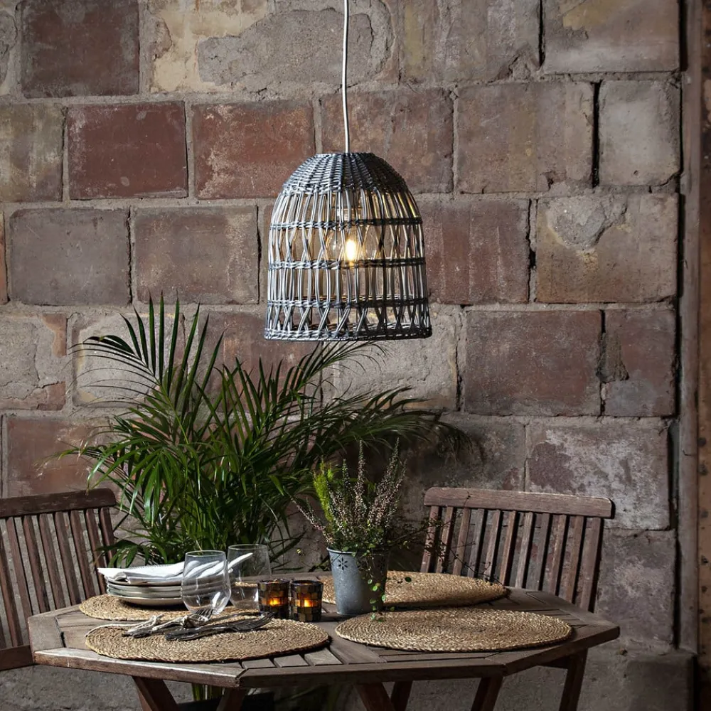 STAR TRADING Knute lampeskærm, uden fatning, Ø 30 cm, grå