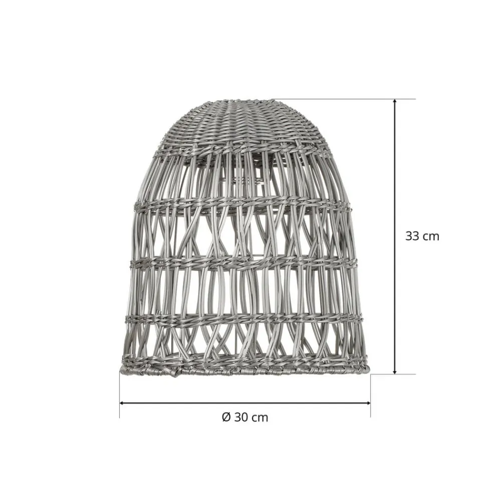 STAR TRADING Knute lampeskærm, uden fatning, Ø 30 cm, grå