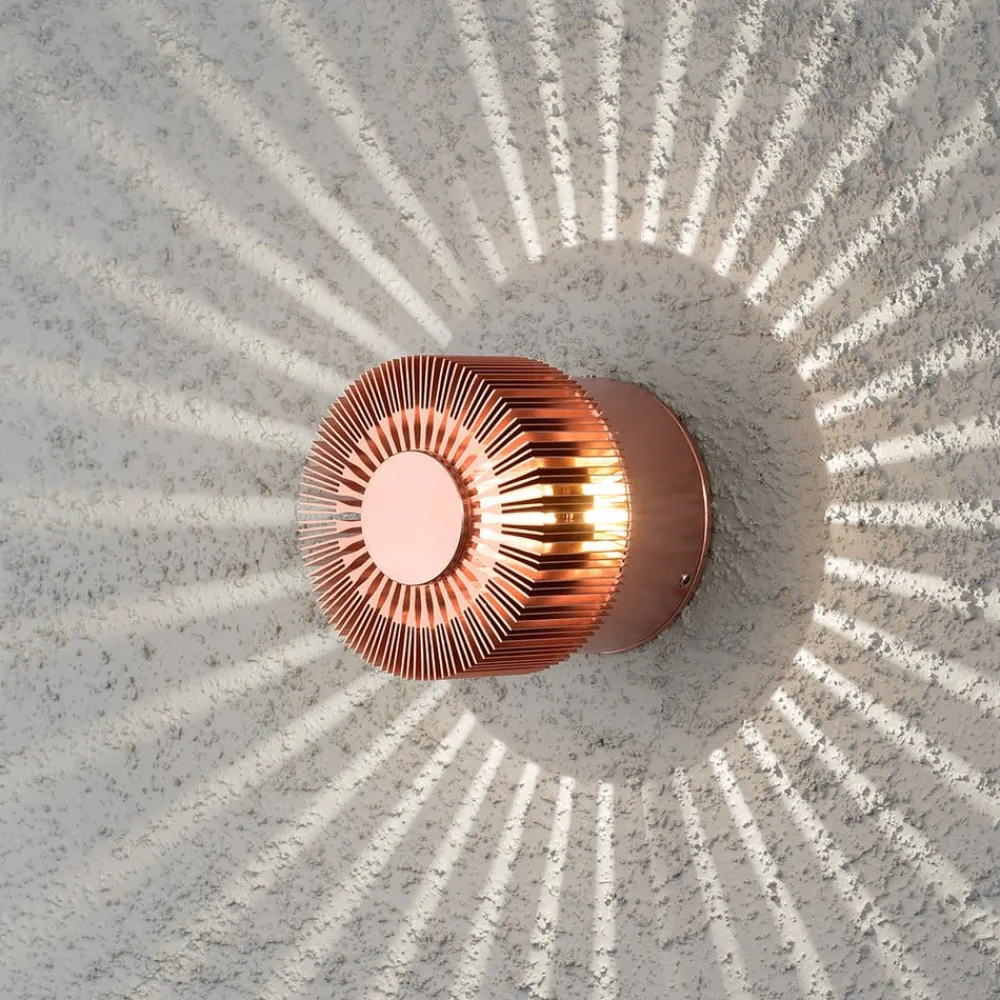 Kobberfarvet udendørs LED væglampe Monza^Konstsmide Clearance