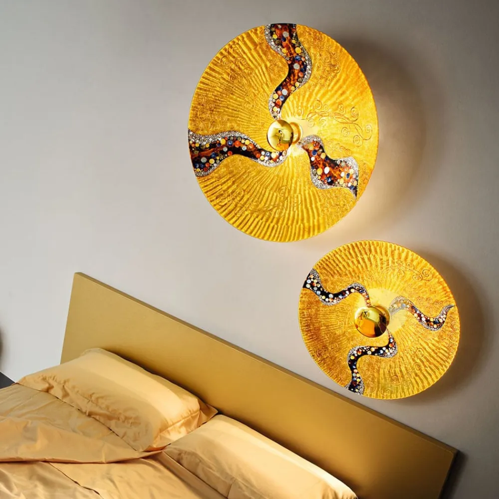 Luna Kiss Gold væglampe, 24 kt, Ø 62 cm^KOLARZ Online