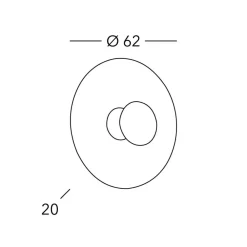 Luna Kiss Gold væglampe, 24 kt, Ø 62 cm^KOLARZ Online
