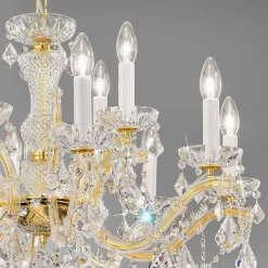 KOLARZ Maria Louise lysekrone, guld 24 kt, 12 lkld