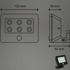Briloner Væglampe Med Sensor|Udendørs Spot><noscript><img width=