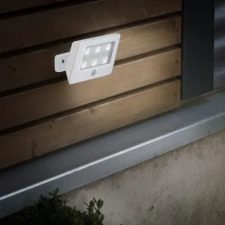 Briloner Kollig udendørs LED-spot med sensor, IP54, hvid