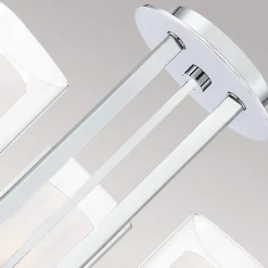 QUOIZEL Kolt IP44-loftslampe med dobbelte glasskærme