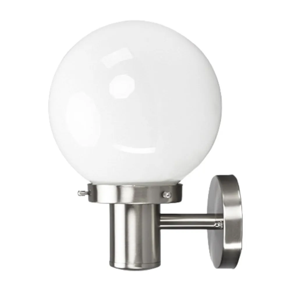 Lindby Væglamper>Kugleformet udendørs væglampe Samuel, stål