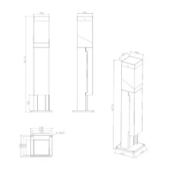 Deko-Light Kukui Puka stikkontaktsøjle med E27-fatning