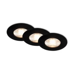 Briloner Kulana Mini indbygget spotlight LED IP44 3 st sort