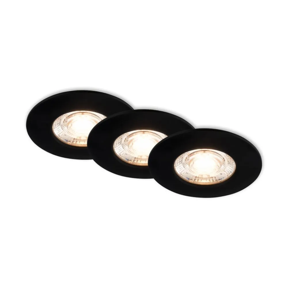 Briloner Kulana Mini indbygget spotlight LED IP44 3 st sort