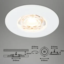 Briloner Kulana Mini indbygget spot LED IP44 3 stk hvid