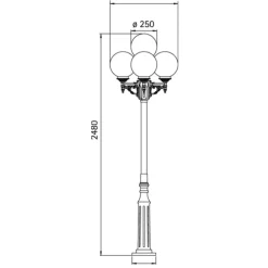 Kunstfærdig kandelaber GOL 165-4^Albert Leuchten Online