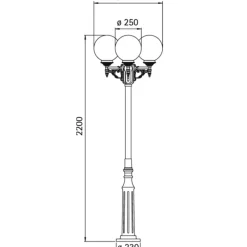Albert Leuchten Kunstfærdig kandelaber GOL 163-3