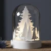 STAR TRADING Kupol skovscene LED-dekorationslampe, hvid