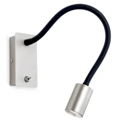 ORION Kurt LED-væglampe, mat nikkel med fleksibel arm