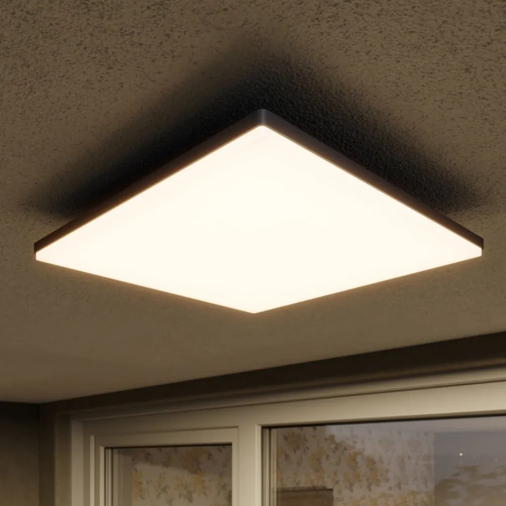 Lucande Kvadratisk LED-loftslampe Henni udendørs