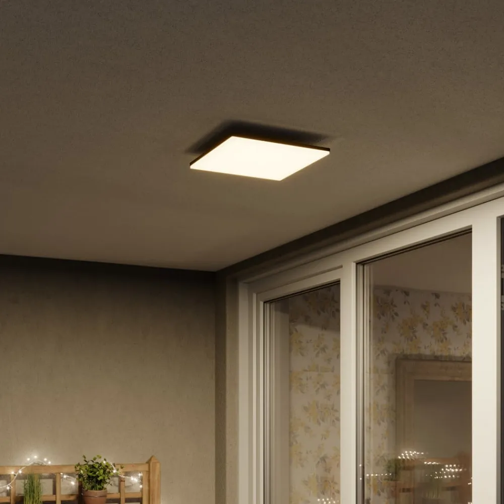 Lucande Kvadratisk LED-loftslampe Henni udendørs