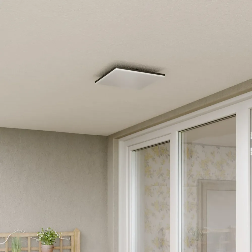 Lucande Kvadratisk LED-loftslampe Henni udendørs