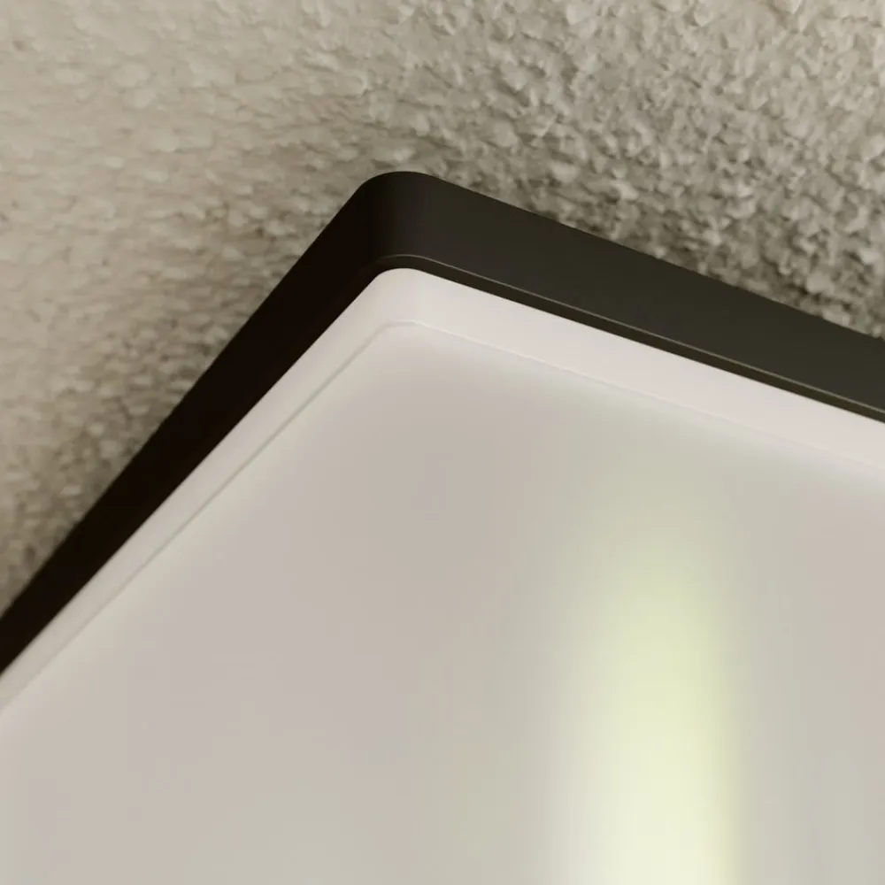 Lucande Kvadratisk LED-loftslampe Henni udendørs